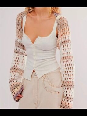 NWOT Free People Gia Shrug. *White Shirt Not Included." Sz Sm